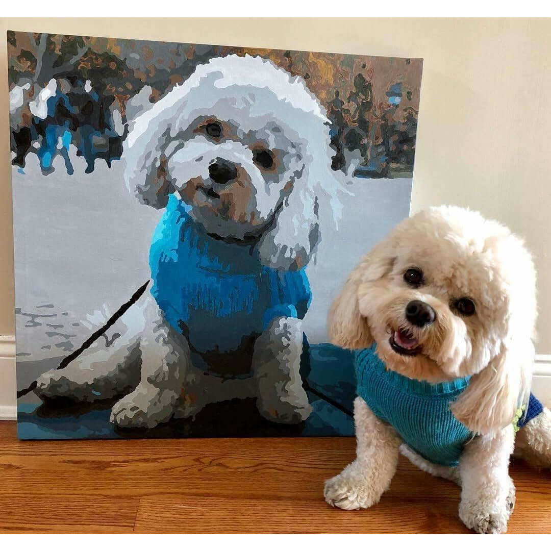 painting by numbers own photoPAINT YOUR PET - choose your size